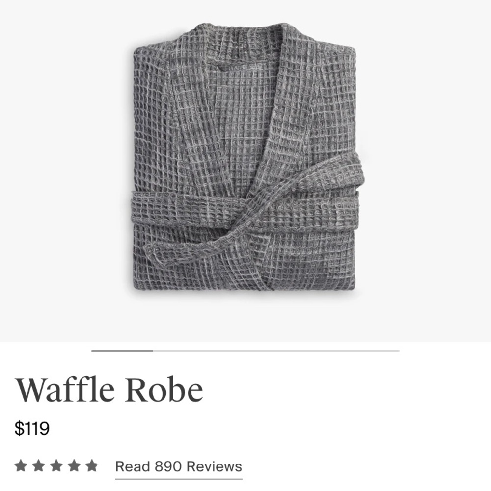 Parachute Waffle Robe Small *No Belt*